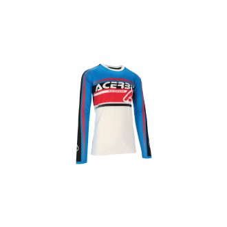 ACERBIS dres MX LINEAR LUGO bílá/modrá